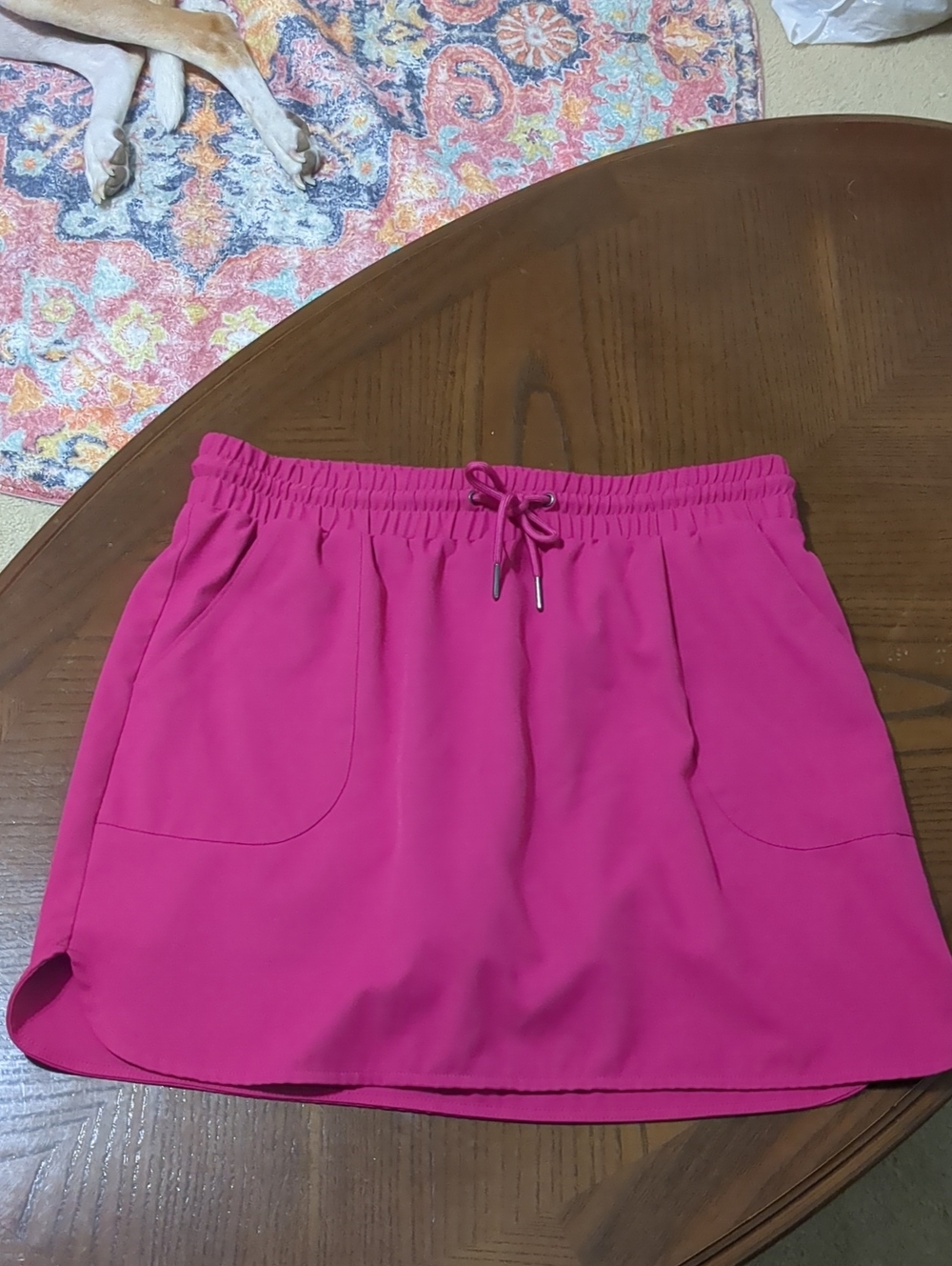 St. John's Bay Deep Pink Skort with Drawstring Waist